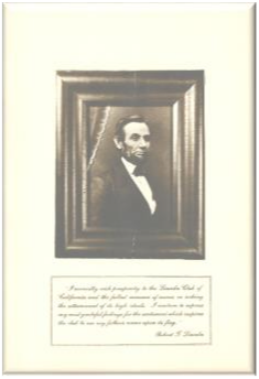 Portrait of a distinguished man in formal attire framed in an ornate frame.